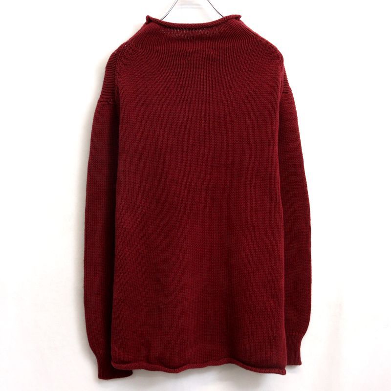 90s vintage J.CREW 無地 ロールネック コットン ニットセーター