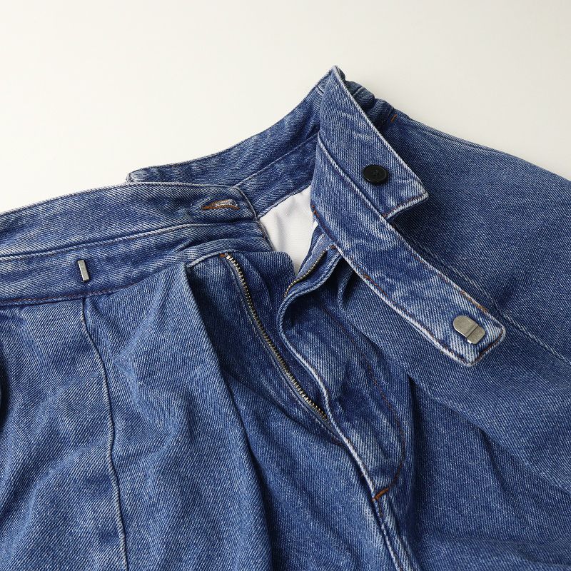 ローヘン LOHEN denim pants デニムパンツ 36＼ブルー タック ワイド 
