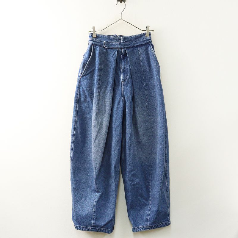 ローヘン LOHEN denim pants デニムパンツ 36＼ブルー タック ワイド 