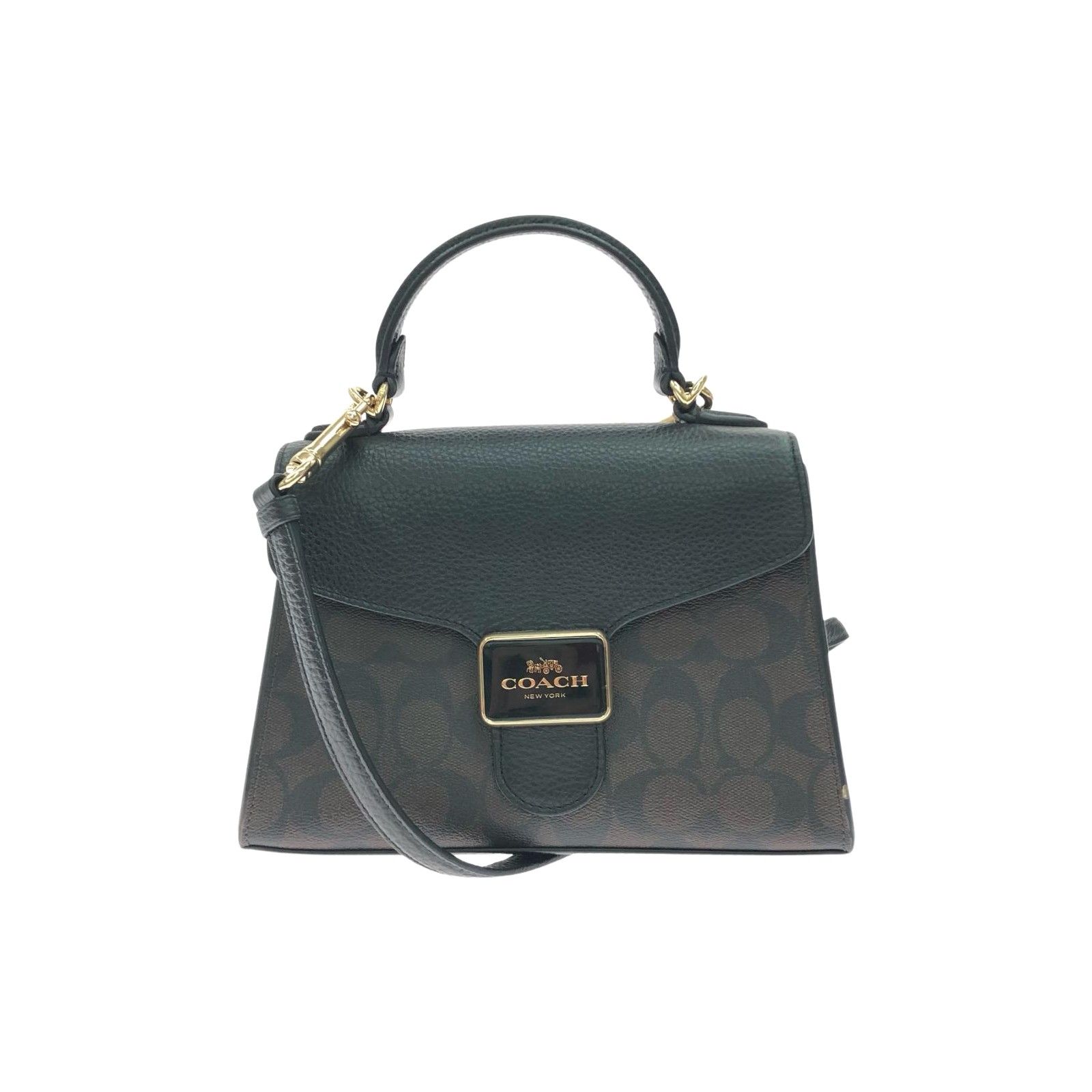 ▼▼COACH コーチ レディース 2WAYバッグ シグネチャー ペッパー サッチェル ショルダーバッグ C7226 ブラウン 美品】COACH コーチ シグネチャー ペッパーサッチェル ブラウン