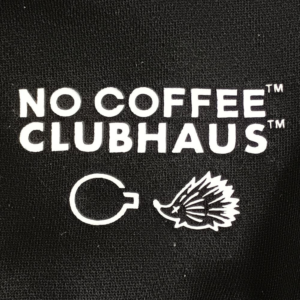 NO COFFEE × CLUBHAUS NO GOLF スウェット パーカー ブラック サイズS