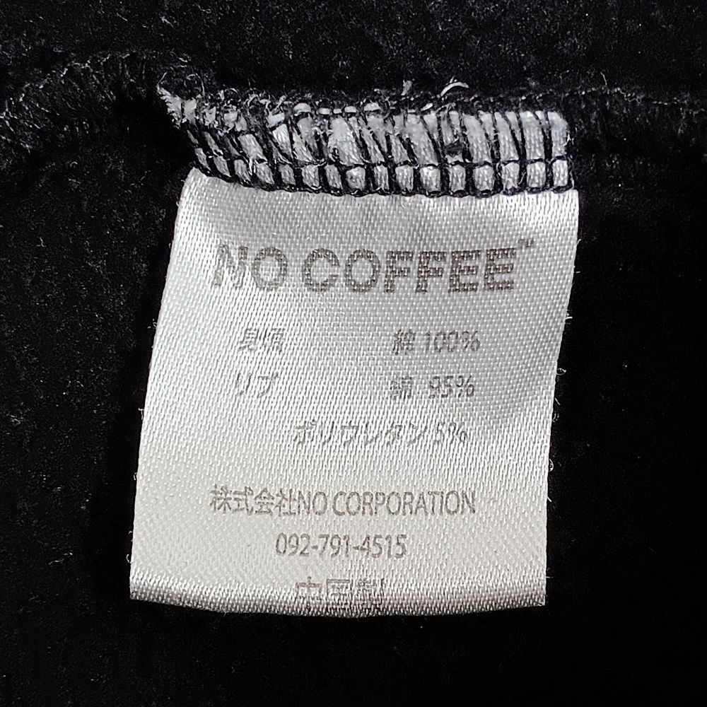NO COFFEE × CLUBHAUS NO GOLF スウェット パーカー ブラック サイズS