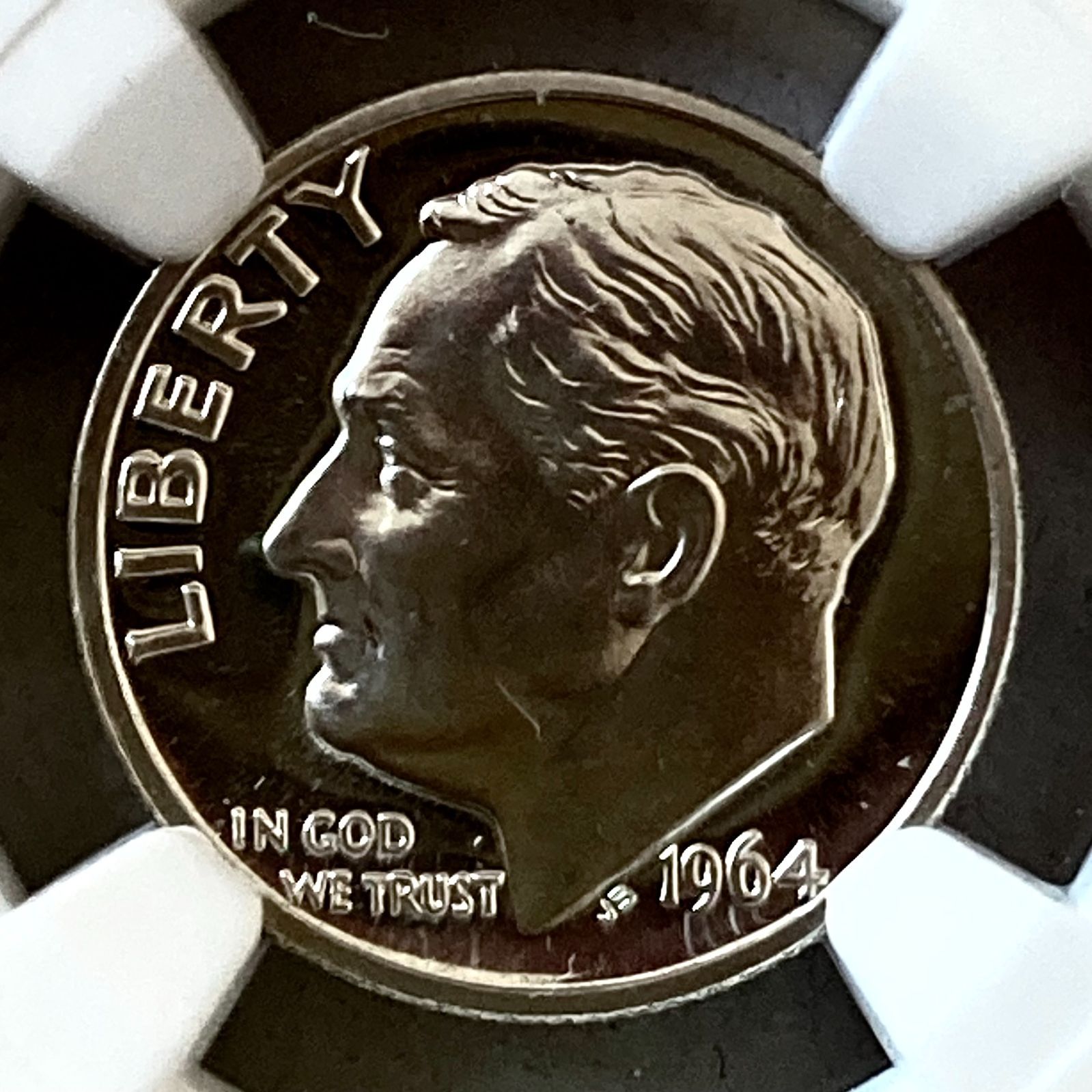 ラスト1枚】NGC高鑑定☆1964年アメリカ 10セント プルーフ銀貨