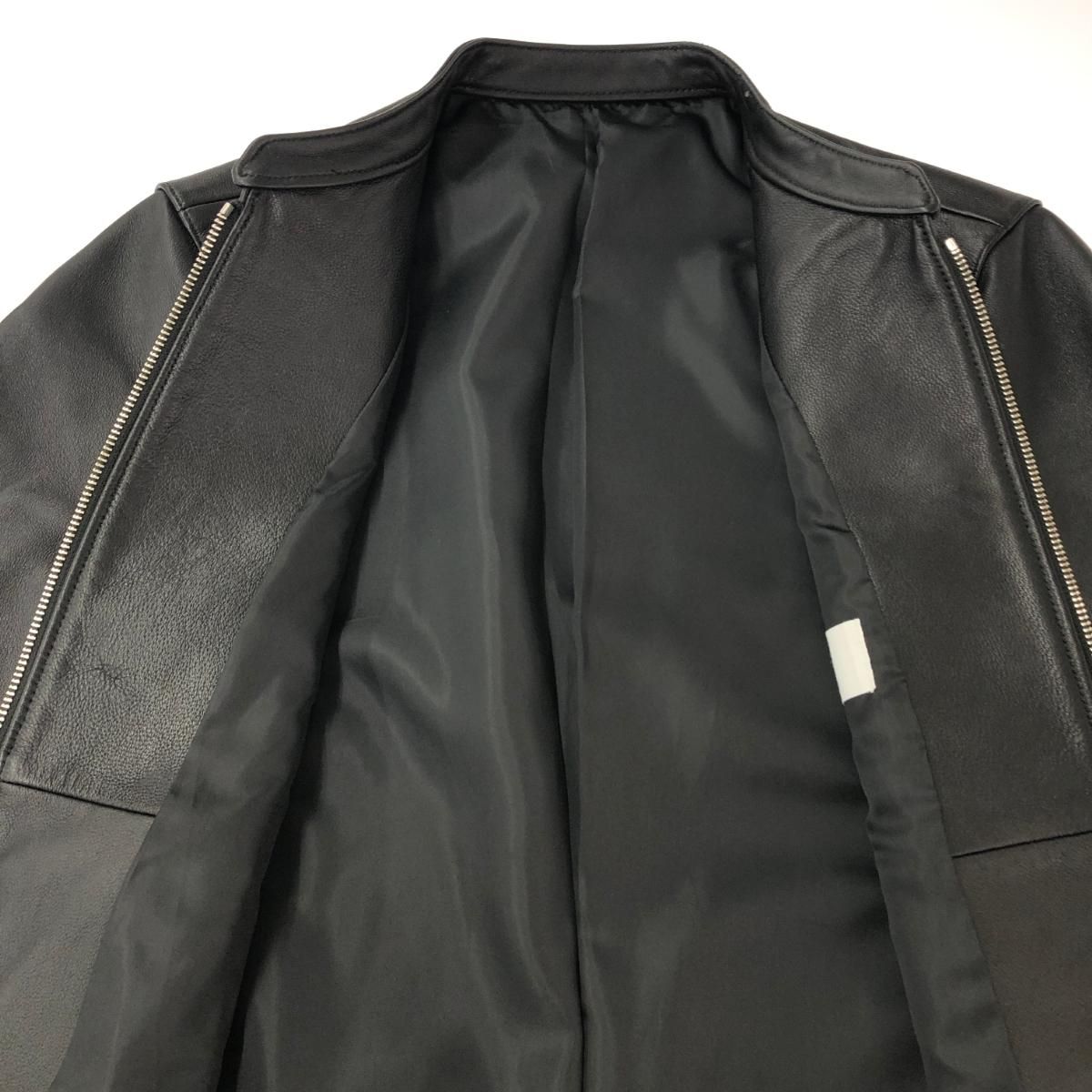 LIDNM リドム シングルライダースジャケット M ラムレザー ブラック 