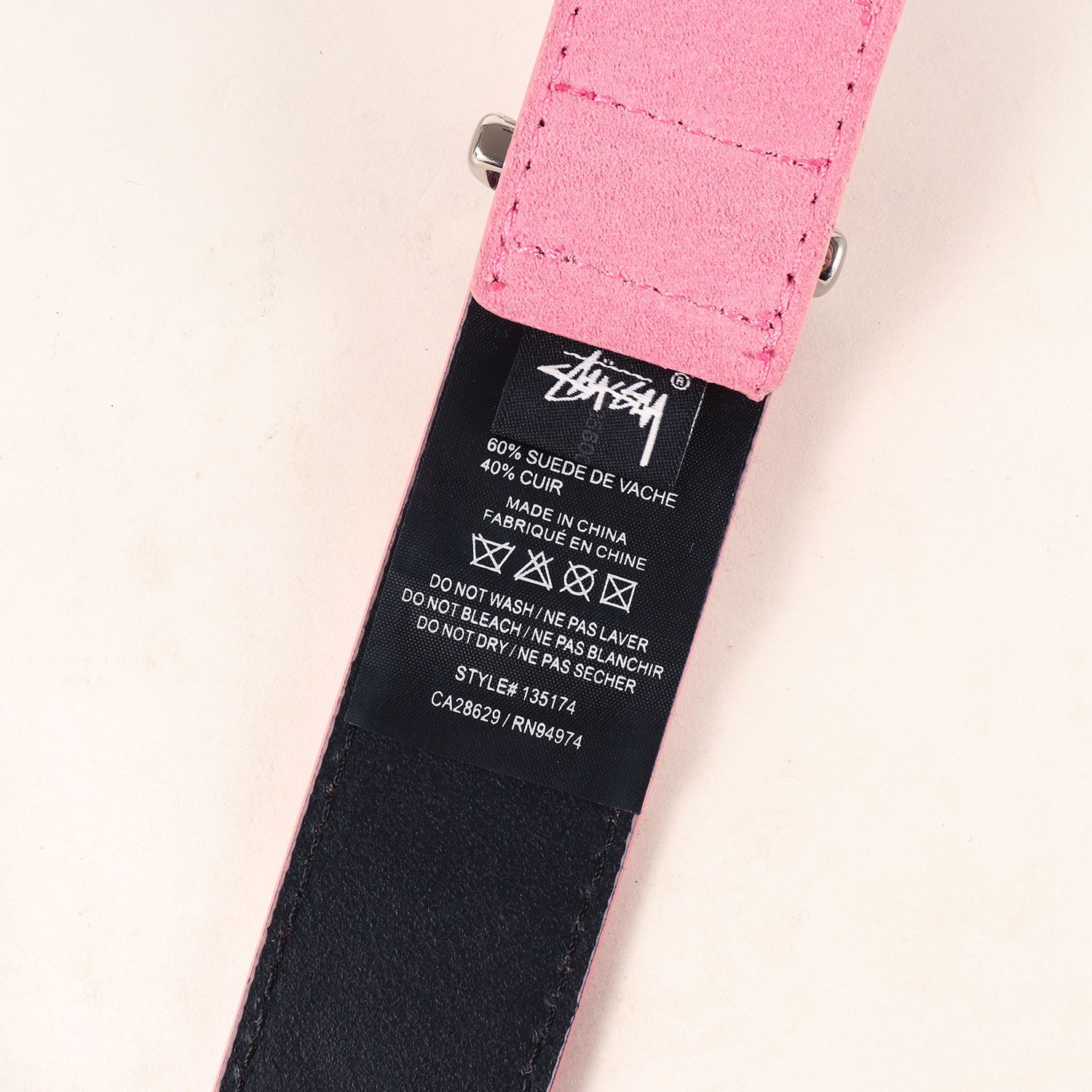 新品】STUSSY ステューシー ベルト ピンク サイズ:S/M | 22SS ロゴ型