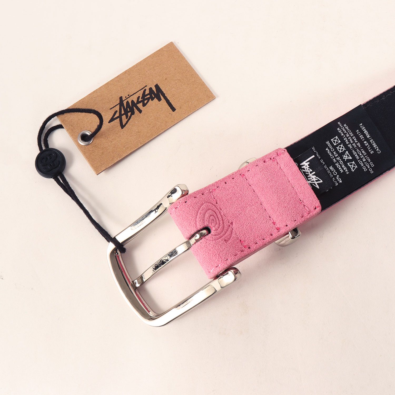 新品】STUSSY ステューシー ベルト ピンク サイズ:S/M | 22SS ロゴ型