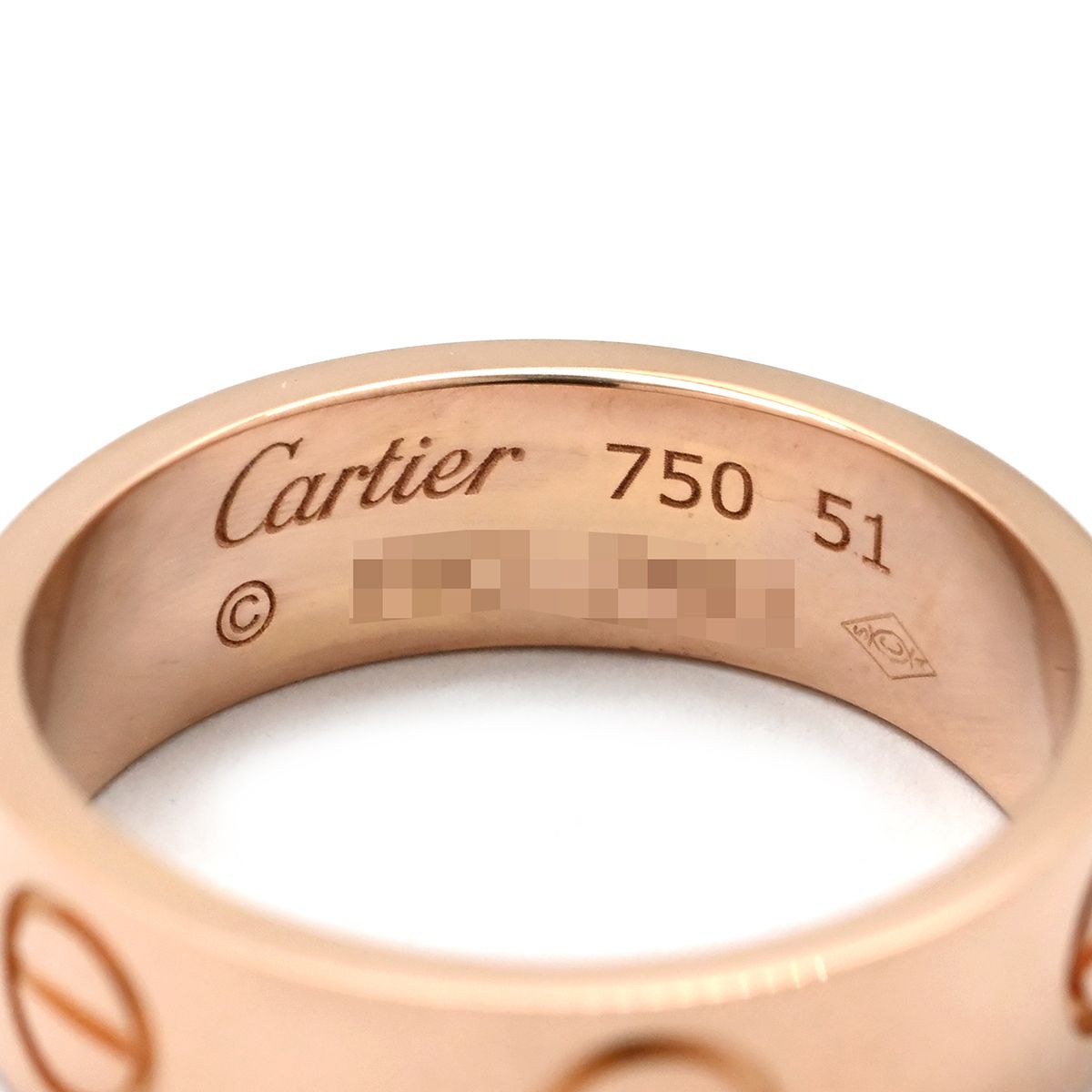 カルティエ Cartier リング 指輪 ラブリング ピンクゴールド #51(JP11 
