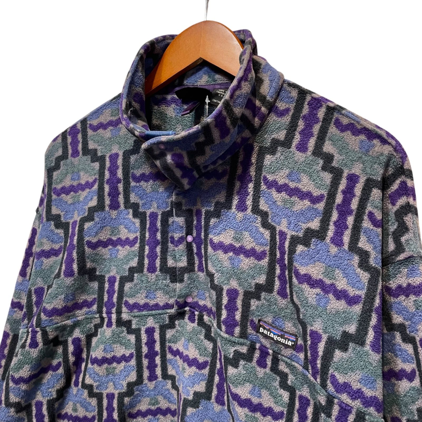 90s patagonia “Tehuelches” Synchilla Snap-T テウェルチェ柄 L 