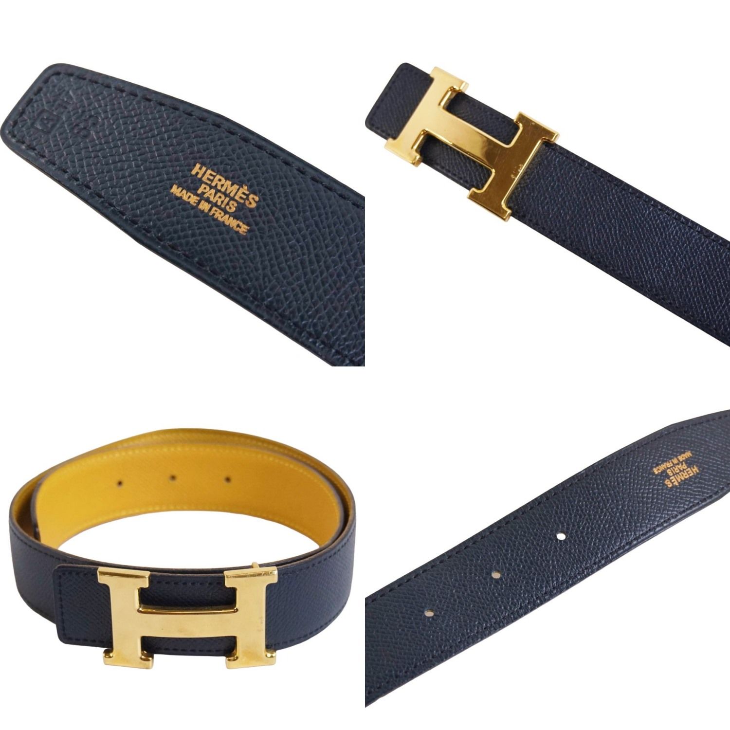 美品 Vintage エルメス HERMES 97年 ベルト レザーベルト リバ - メルカリ