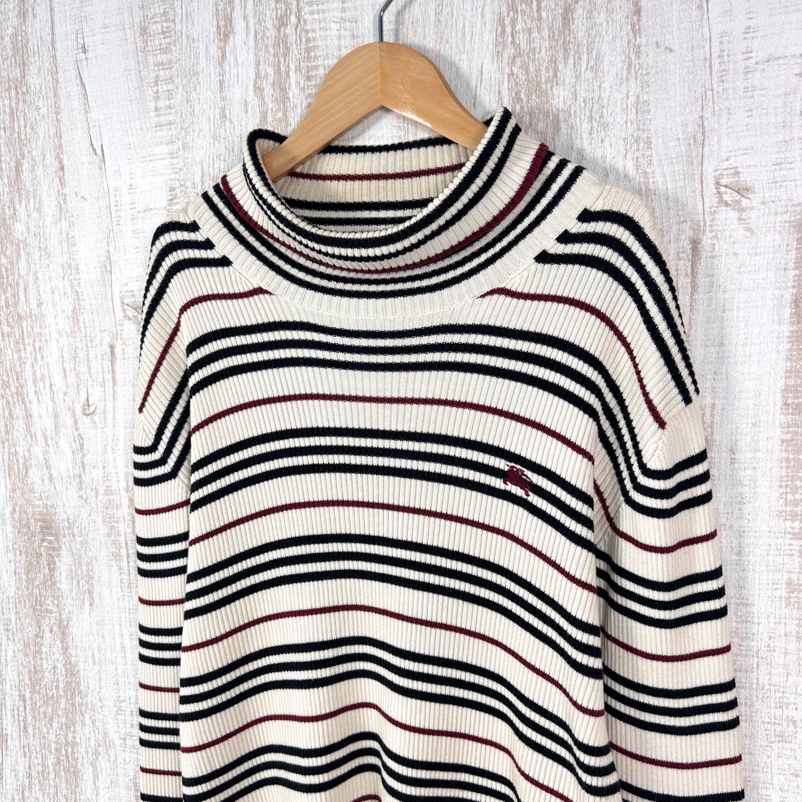 メンズ 【美品・人気】バーバリー タートルネックニット ノバチェック