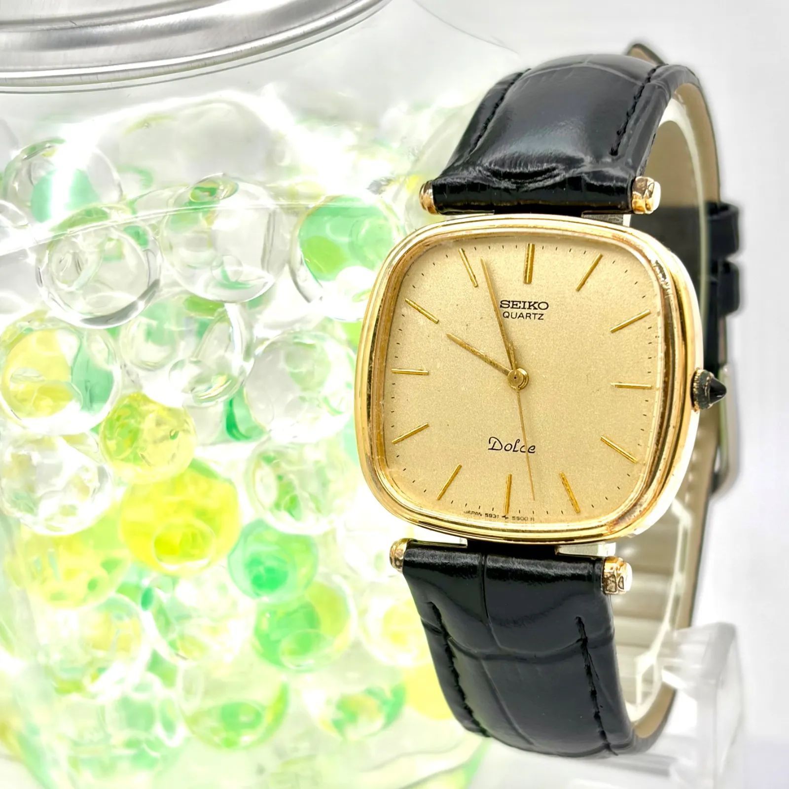 新品電池】SEIKO セイコー Dolce ドルチェ ゴールド メンズ スクエア