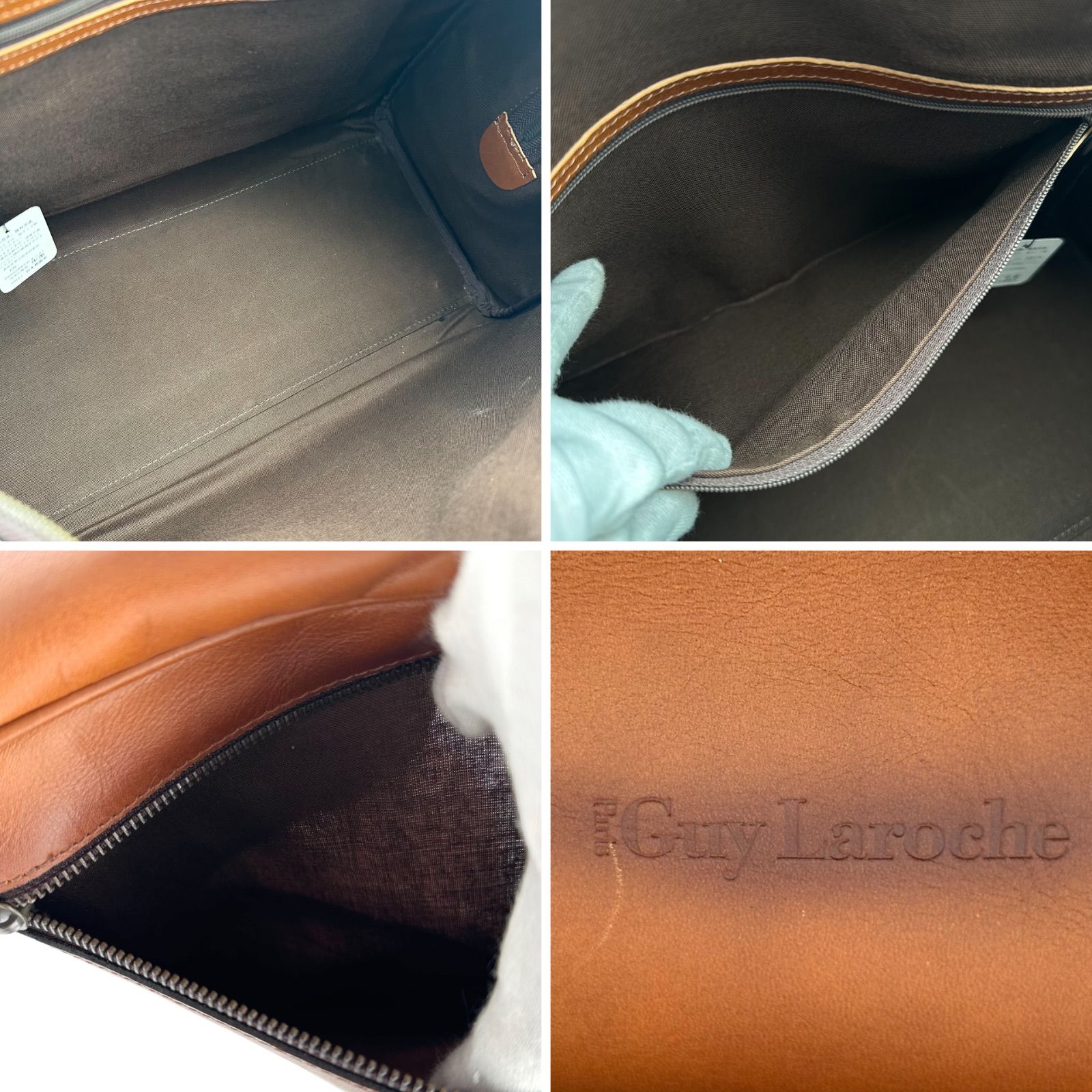 B4837】 Guy Laroche ギ ラロッシュ ボストンバッグ オールレザー 本革 