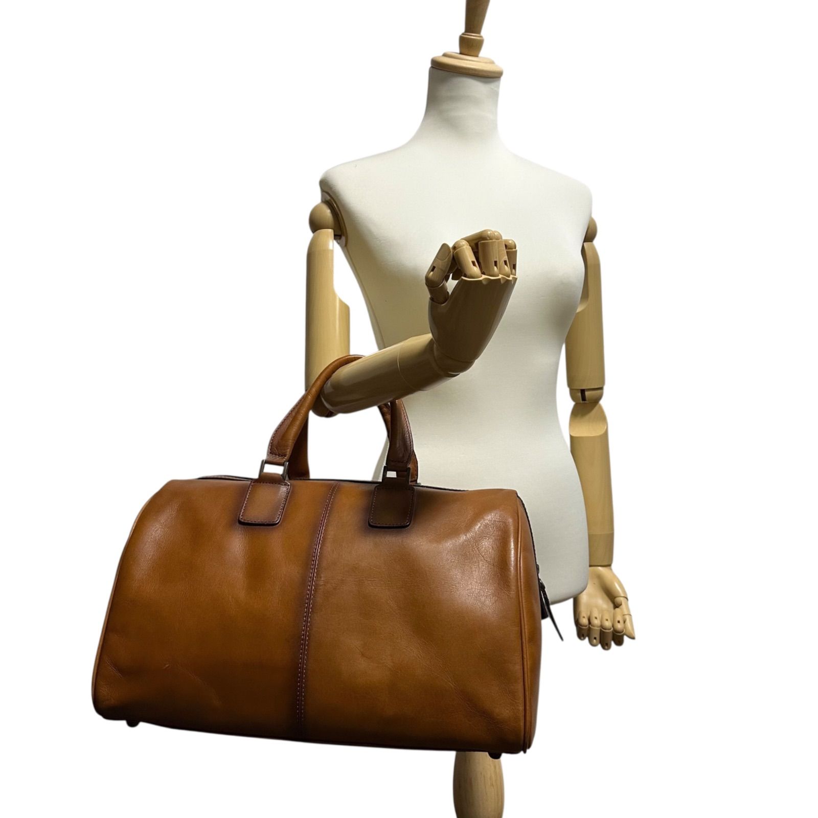 B4837】 Guy Laroche ギ ラロッシュ ボストンバッグ オールレザー 本革 