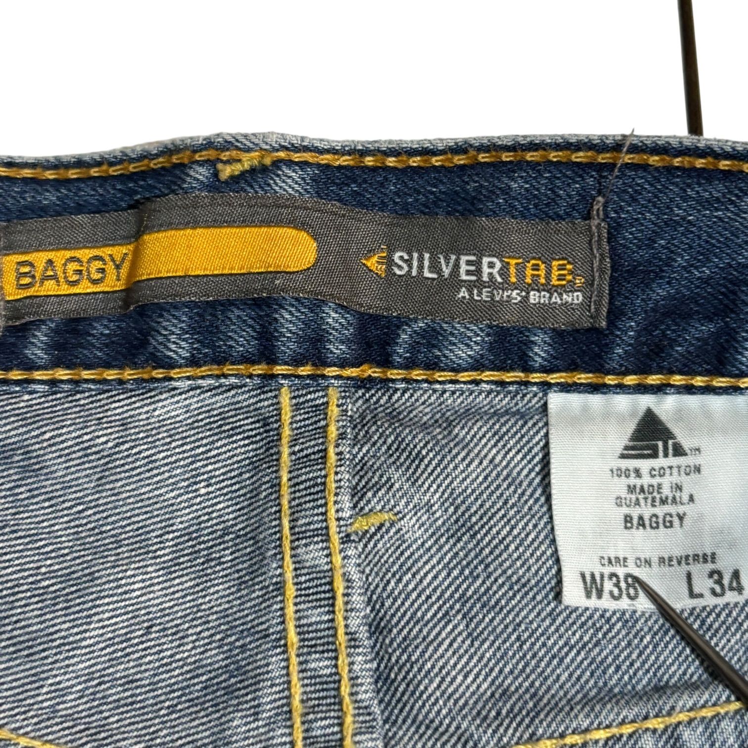 00s Levis Silver Tab BAGGY Denim W38 リーバイス シルバータブ 