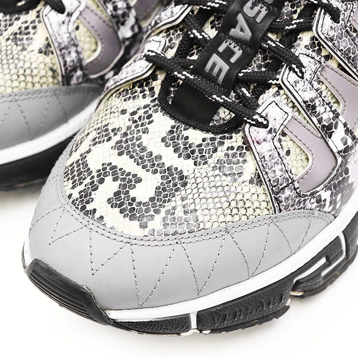 Gianni Versace ジャンニ・ヴェルサーチ スニーカー TRIGRECA パイソン柄 ロゴ パッチ メデューサ レースアップ ローカット シューズ 靴 メンズ サイズ 43 マルチカラー イタリア製 Gianni Versace ジャンニ・ヴェルサーチ スニーカー TRIGRECA パイソン