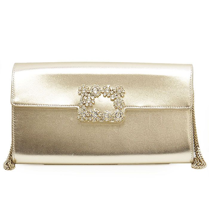 ロジェヴィヴィエ　エフロレッセンス　クラッチ　チェーンバッグ 美品】Roger Vivier ロジェヴィヴィエ チェーンクラッチバッグ エフロ