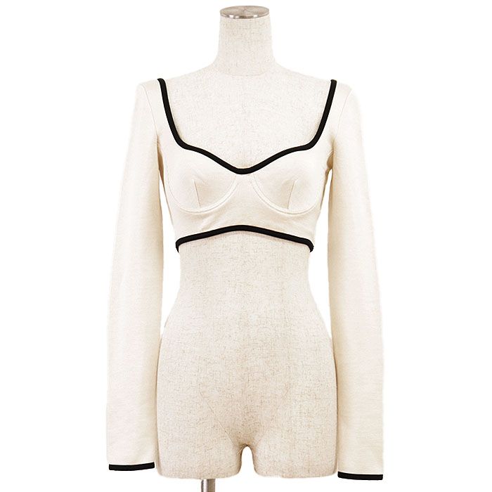 未使用】CHANEL シャネル クロップドトップ 21S P70684 レディース