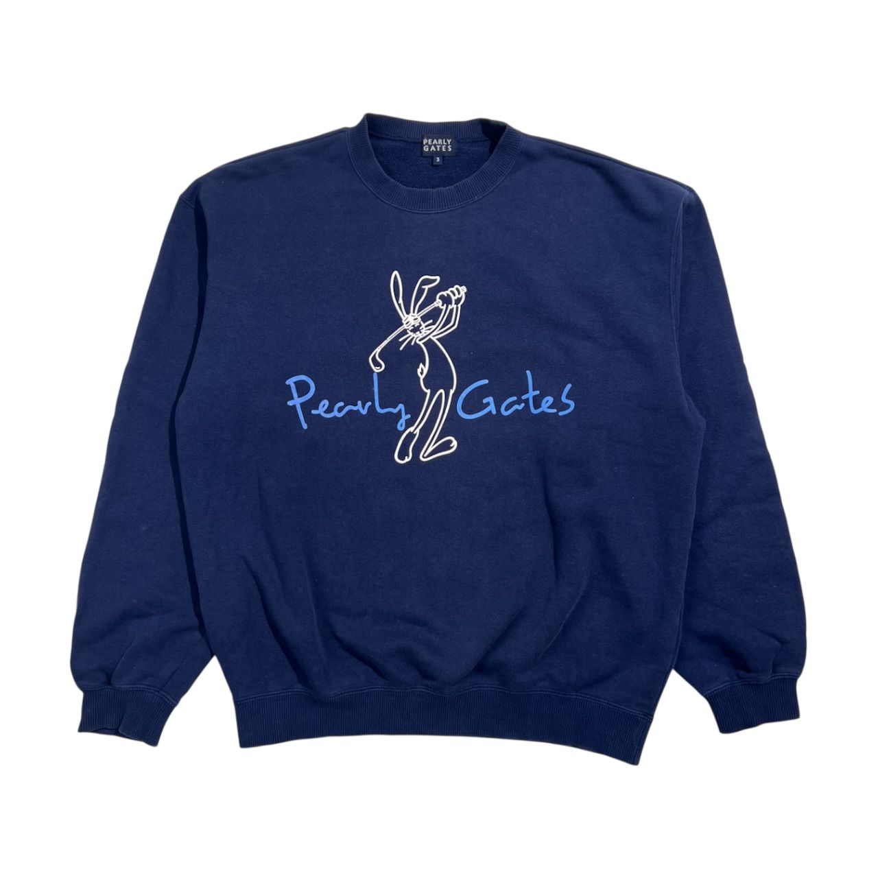 PEARLY GATES ネイビー スウェット トレーナー PEARLY GATES パーリーゲイツ ウサギ キャラクター スウェット