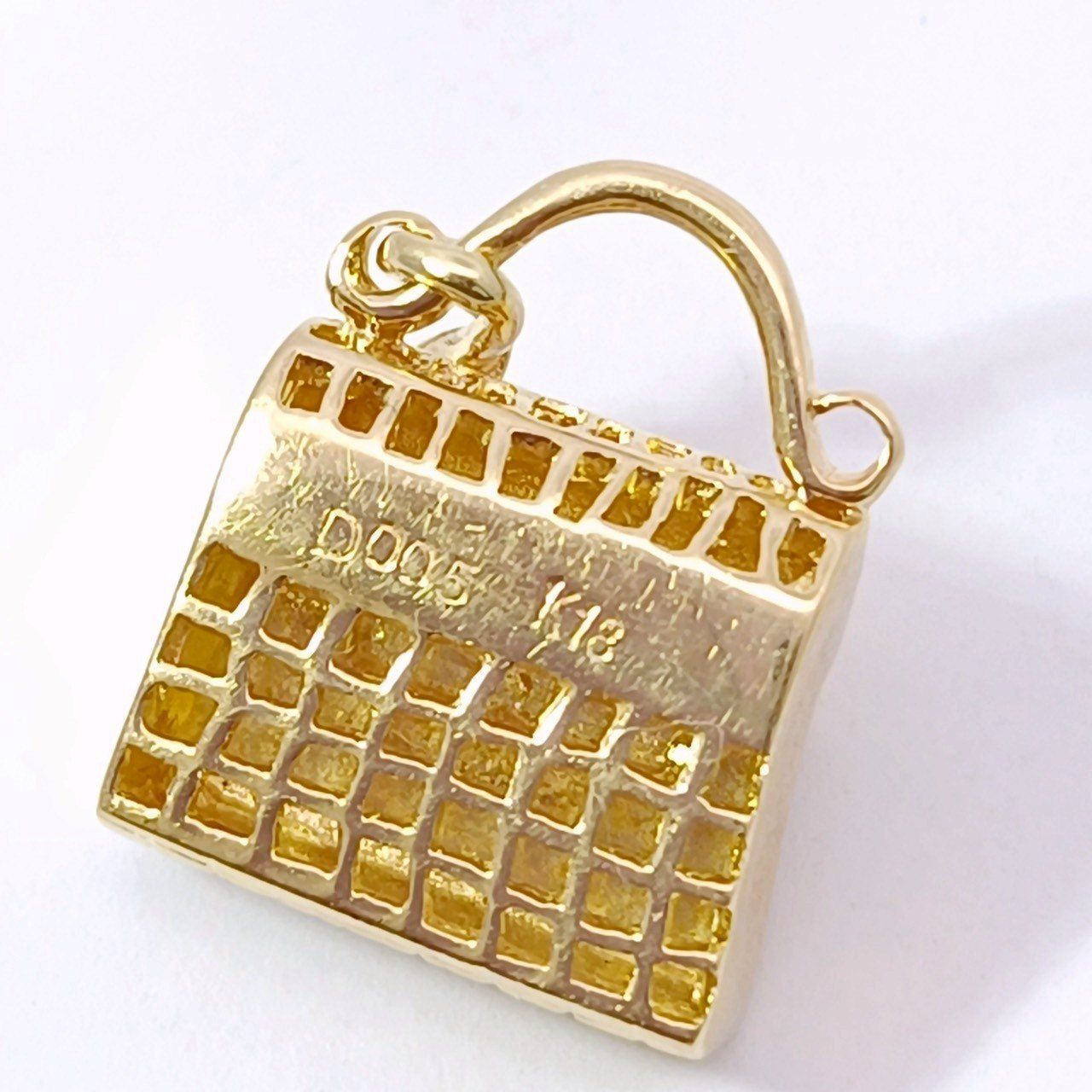 18金 K18 男女兼用 バッグチャーム ネックレストップ キーホルダー