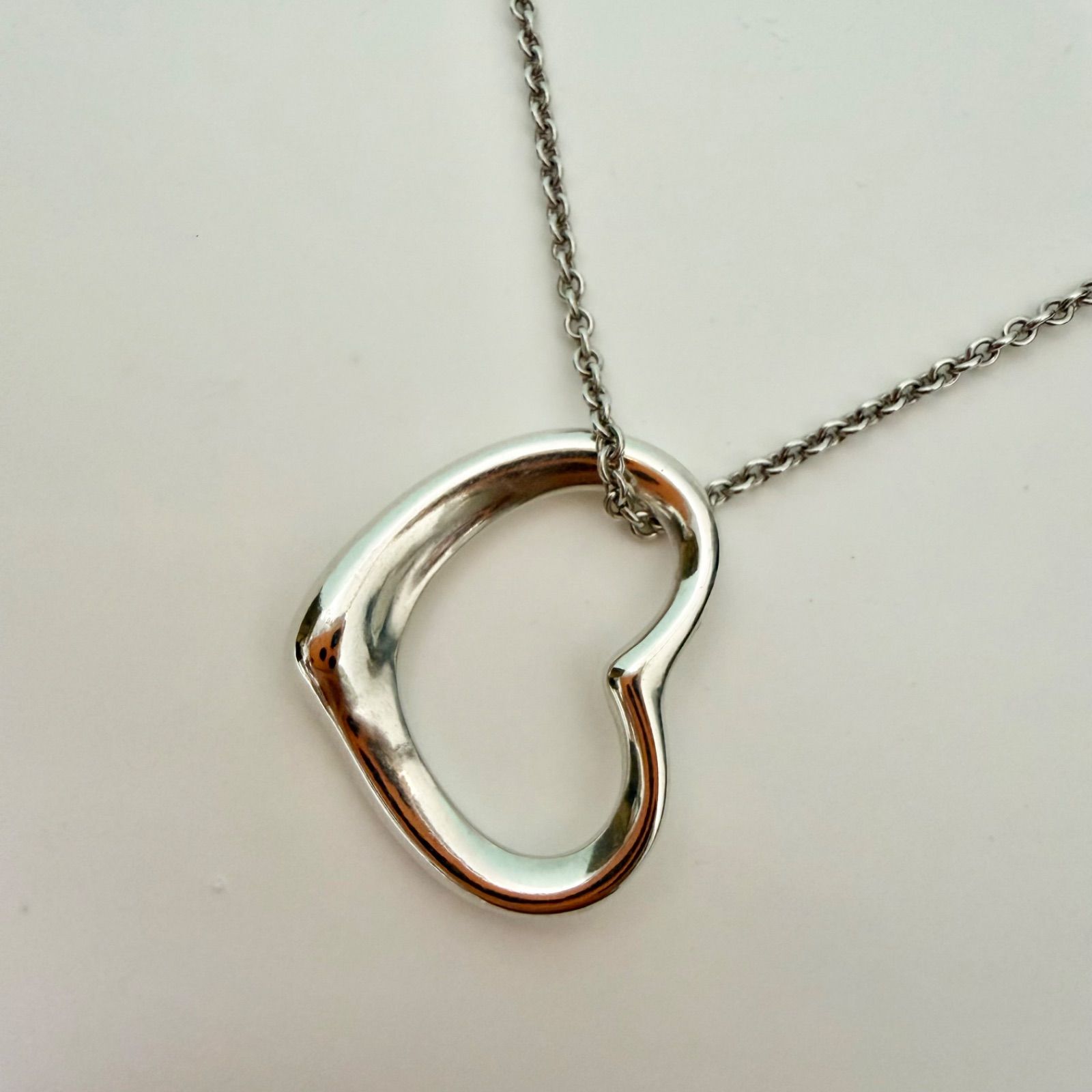 新品仕上済 Tiffany & Co. ティファニー オープンハート ネックレス L