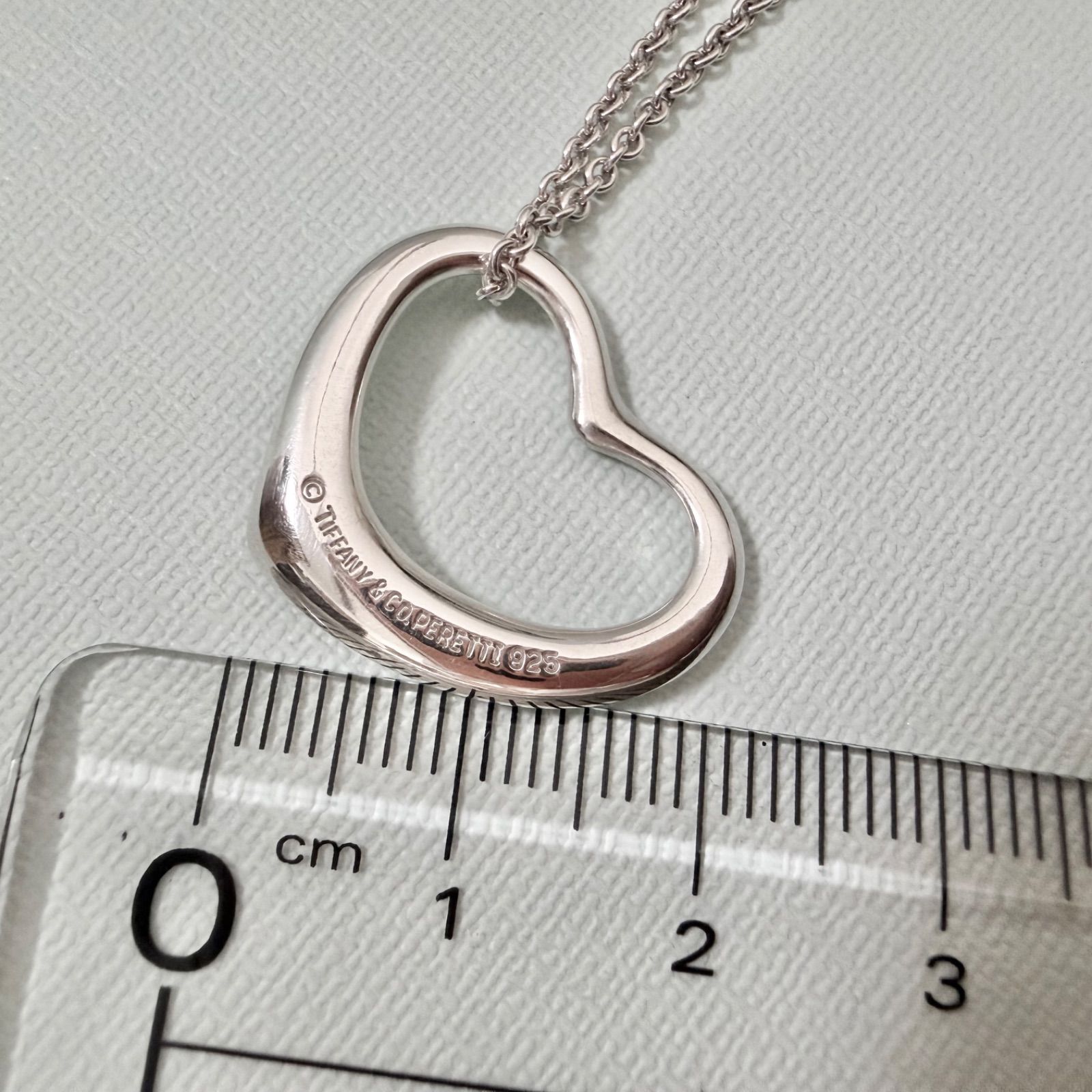 新品仕上済 Tiffany & Co. ティファニー オープンハート ネックレス L