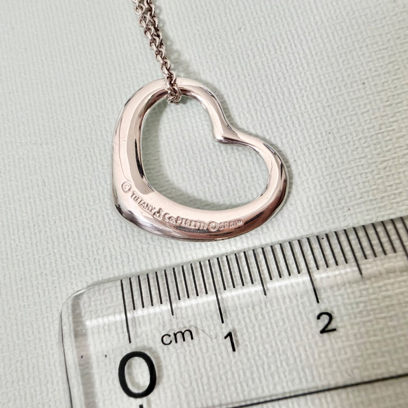 新品仕上済 Tiffany & Co. ティファニー オープンハート ネックレス L 