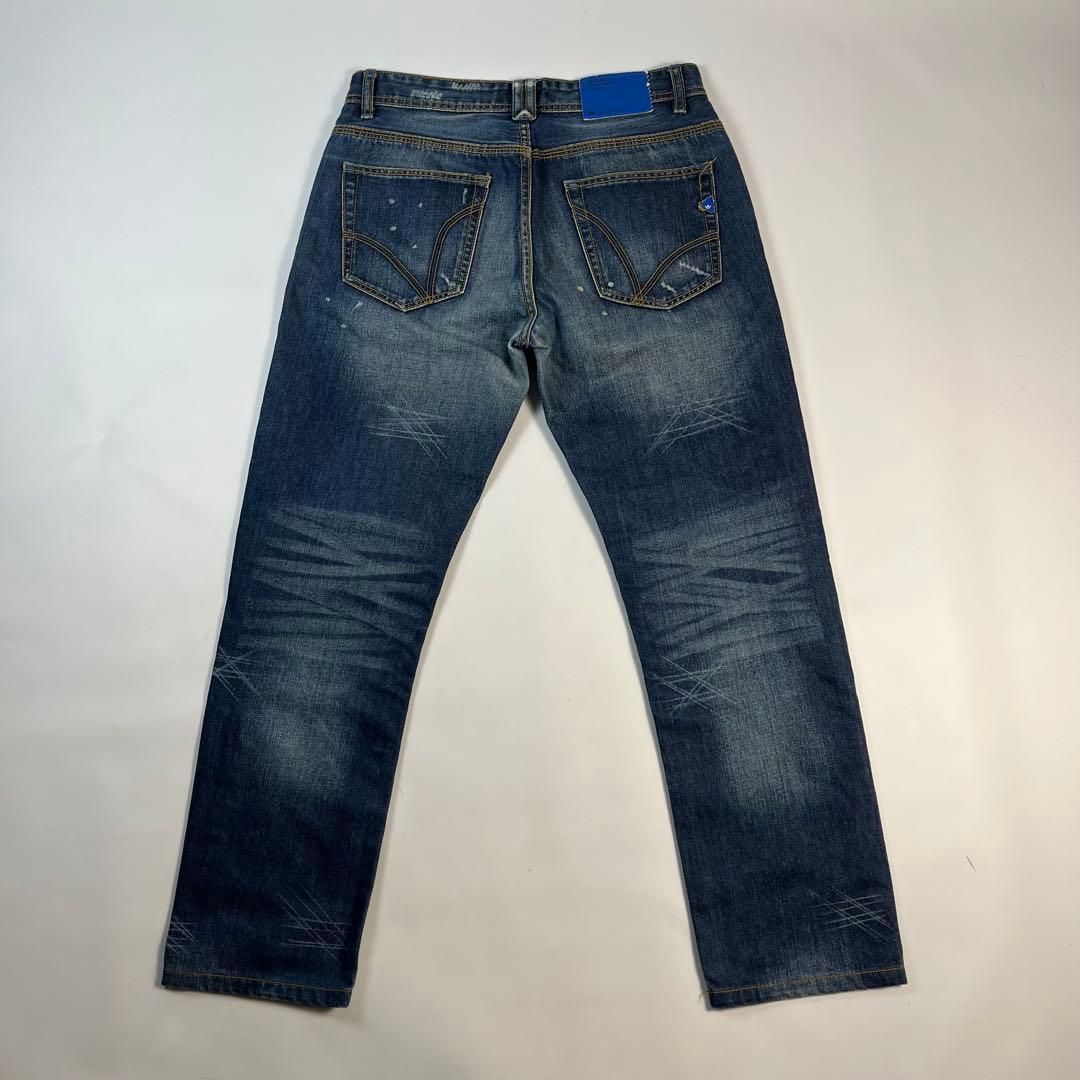 新品 未使用 adidas デニム パンツ ブルー W32 アディダス オリジナル 