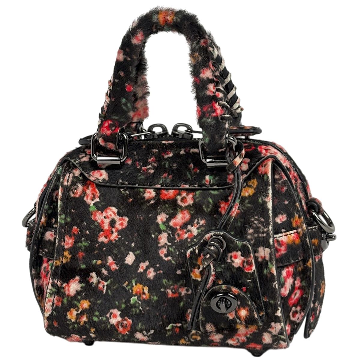 コーチ COACH ロゴ ハンドバッグ 花柄 フラワー ハンドバッグ ハラコ 