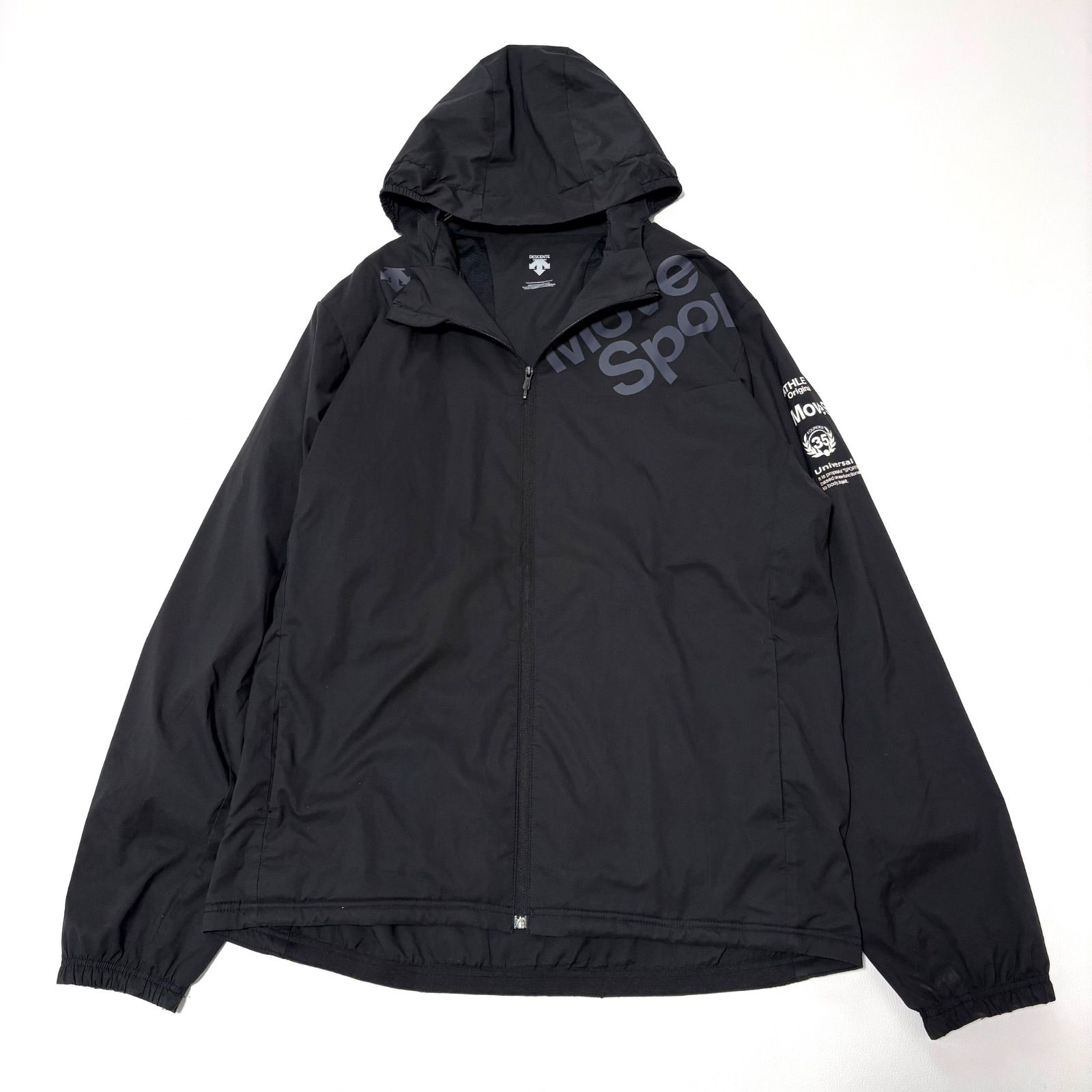 Move Sport フード付きウィンドブレーカー XO DESCENTE Move Sport ウインドブレーカー メンズ XO ブラック デサント