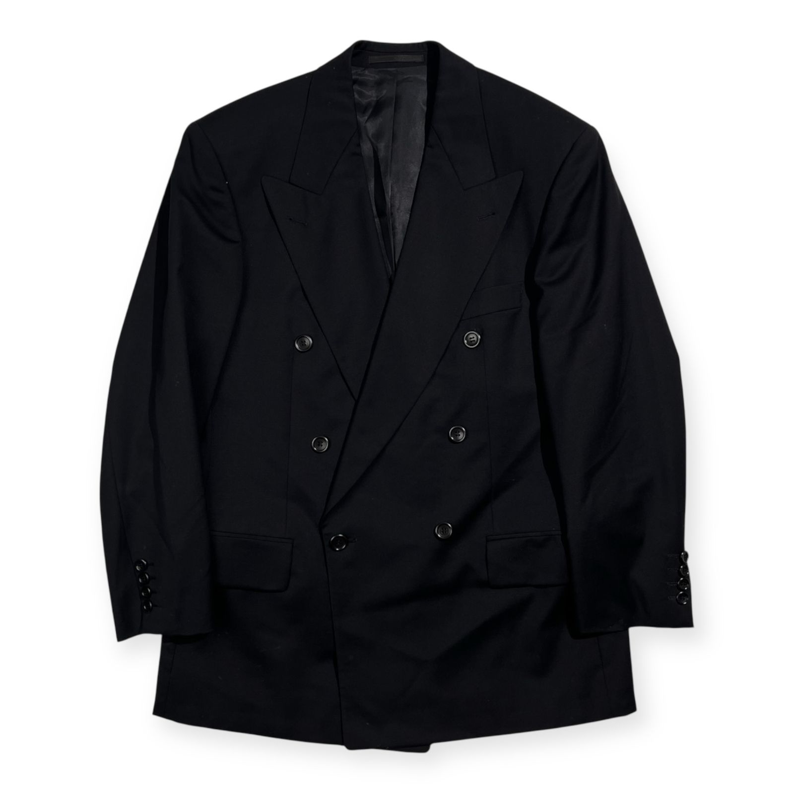 G7986*HUGO BOSS ヒューゴボステーラードジャケット黒46 HUGO BOSS 