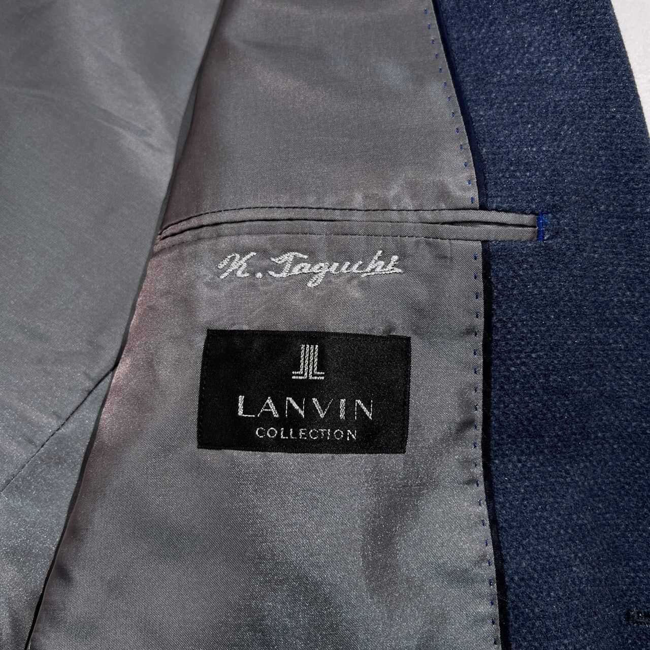 LANVIN ランバン シルク＆カシミヤ 2B テーラードジャケットサイズ 48