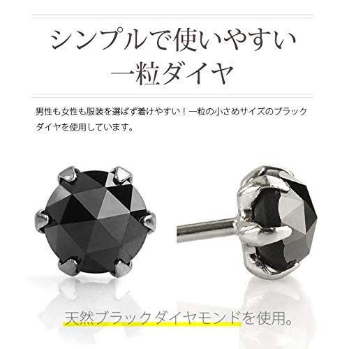pi0469 ピアス プラチナ ダイヤモンド ブラック ローズカット 0.25ct 
