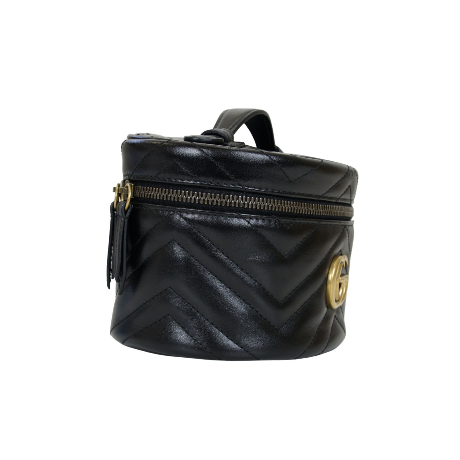 GUCCI グッチ GGマーモント バニティバッグ ポーチ ミニ レザー 