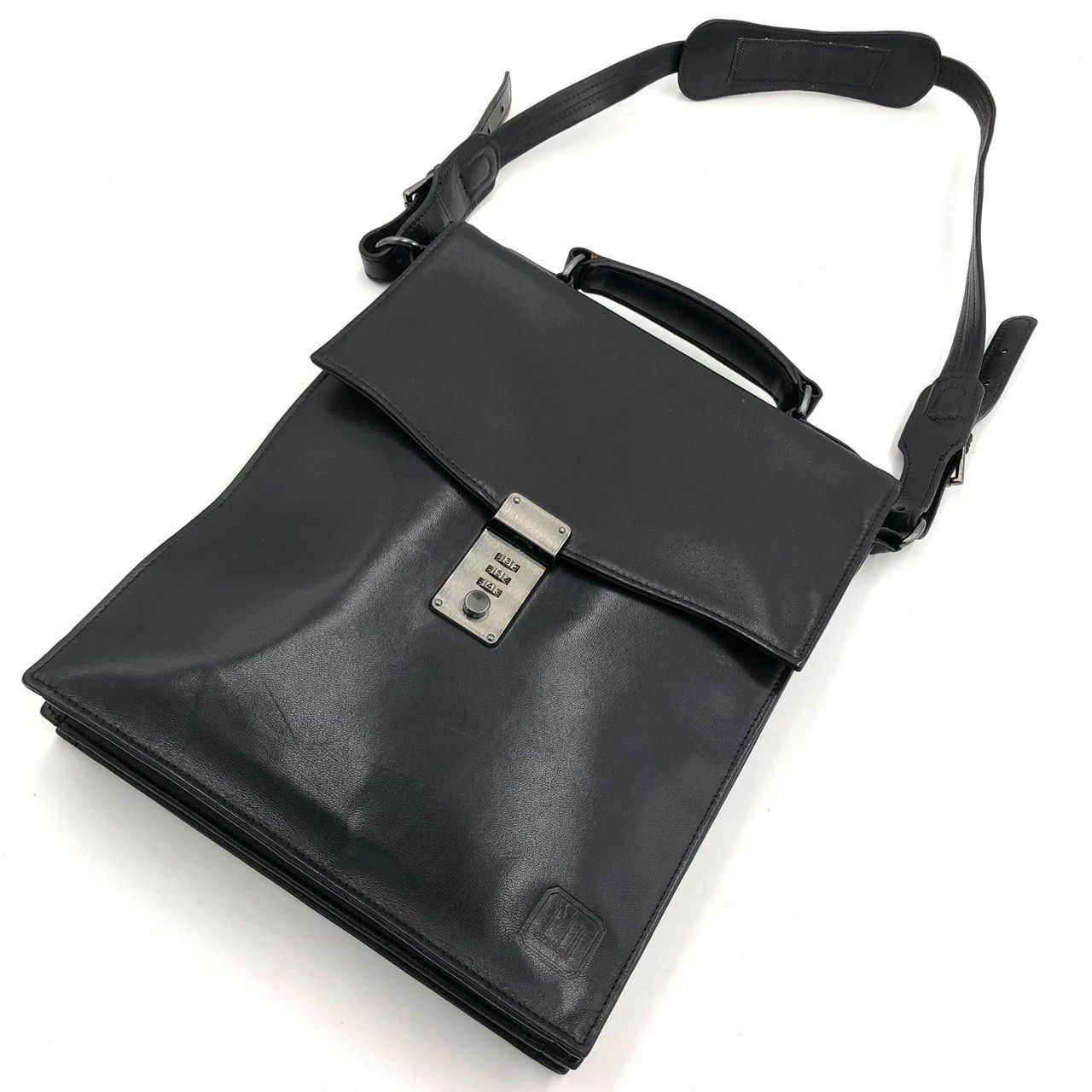 ダンヒル dunhill ショルダーバッグ ビジネスバッグ ダイヤルロック 黒 