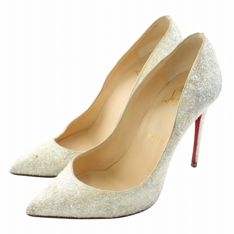 クリスチャンルブタン Christian louboutin パンプス ラメ ポイン