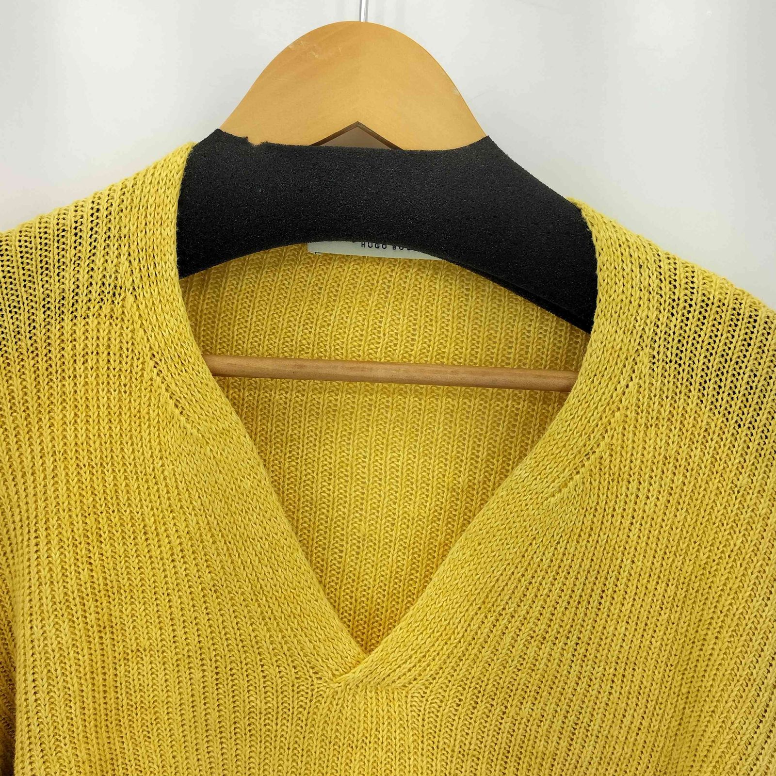 ヒューゴボス HUGO BOSS イタリア製 Vネック リネンコットン ニット 