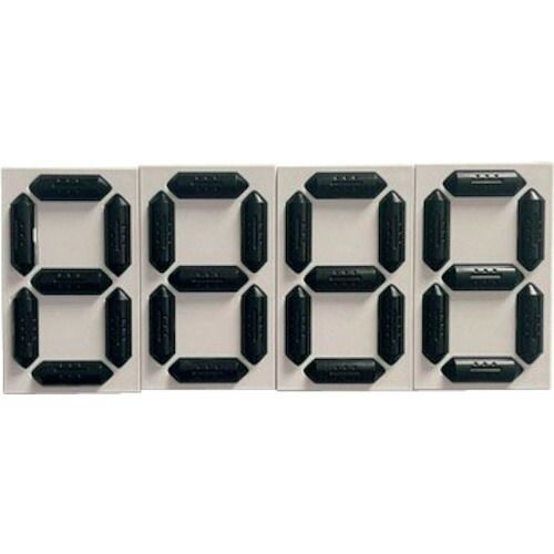 緑十字　くるっと３Ｄデジタル数字札　ＫＤＳ−２０１　４個セット　８８×５３×１６ｍｍ　裏面マグネット付き