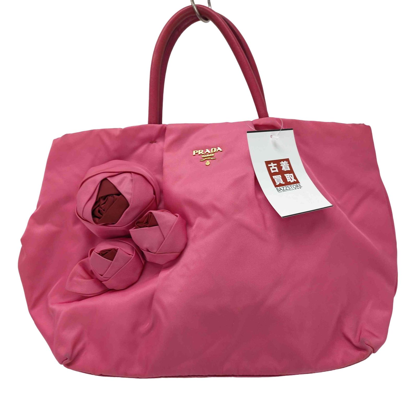 プラダ 花柄 PRADA バラ ハンドバッグ フラワー ローズ トートバッグ