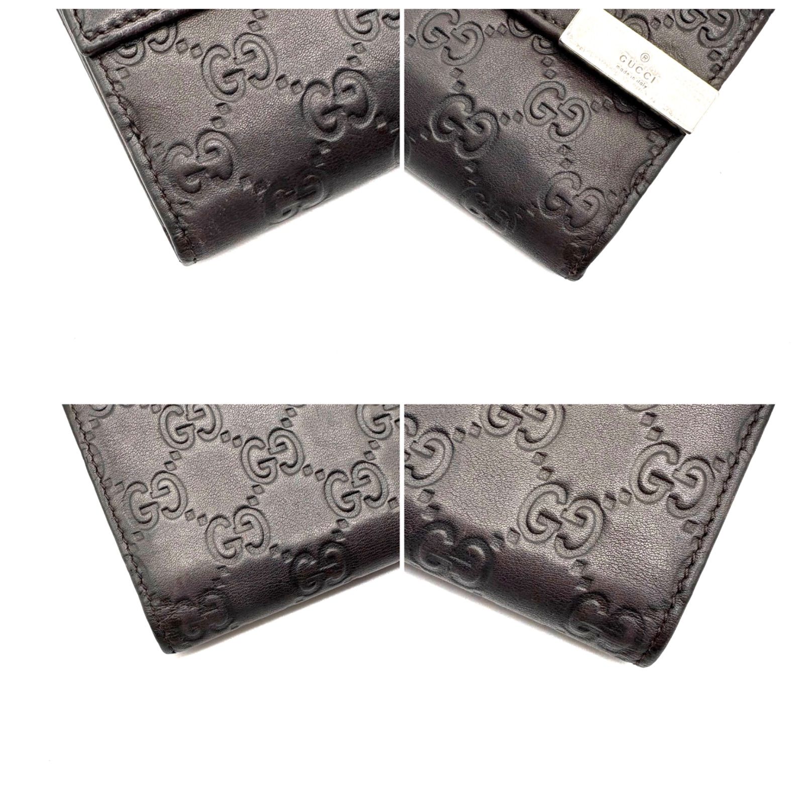 美品✨】GUCCI グッチ グッチシマ 長財布 型番233112 ダークブラウン