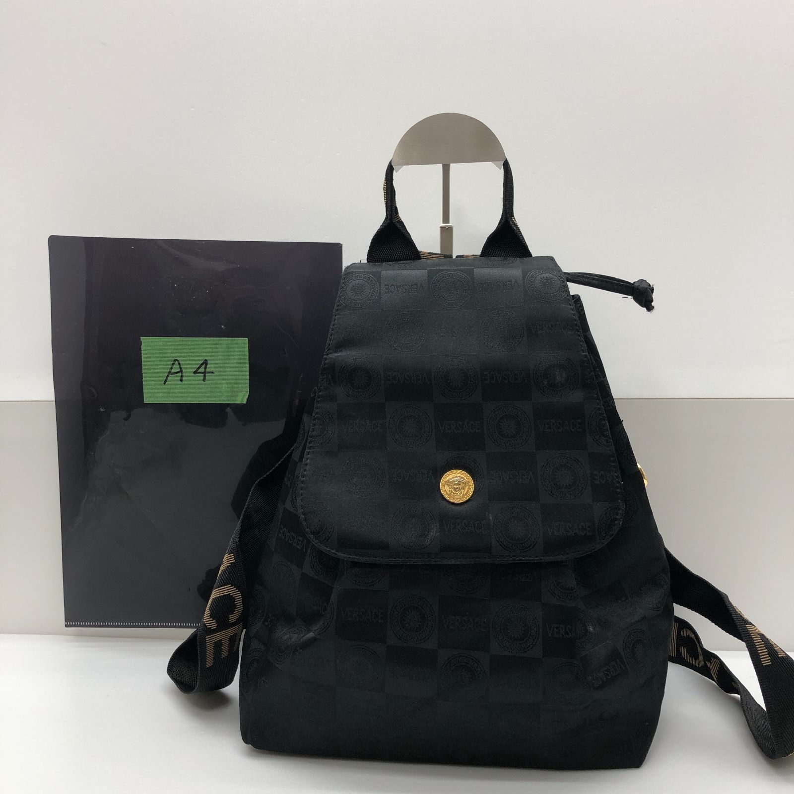 VERSACE ヴェルサーチ リュック ブラック ナイロン メデューサ SGKY26 