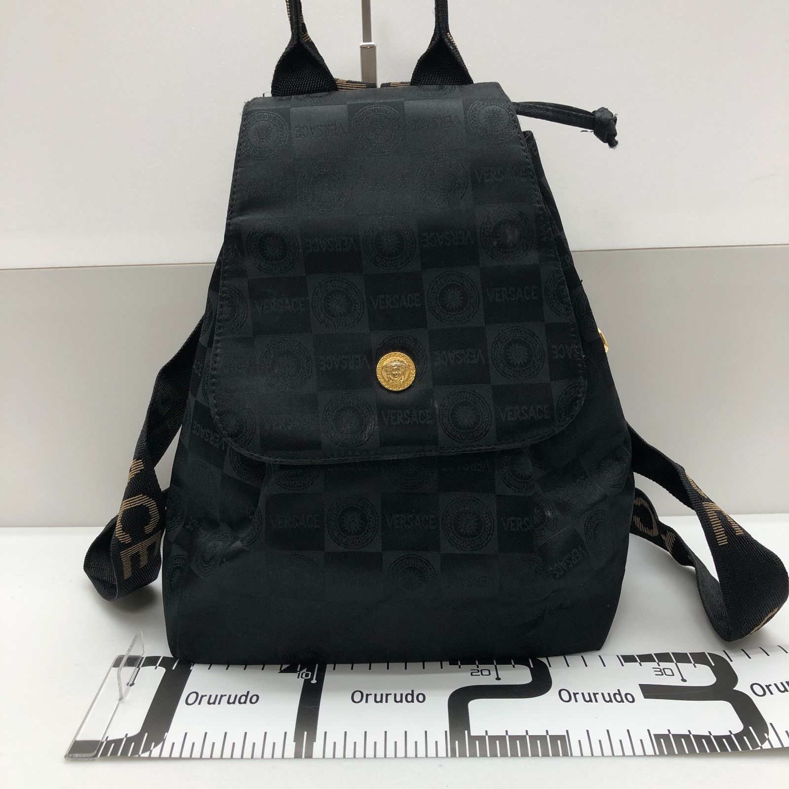 VERSACE ヴェルサーチ リュック ブラック ナイロン メデューサ SGKY26 