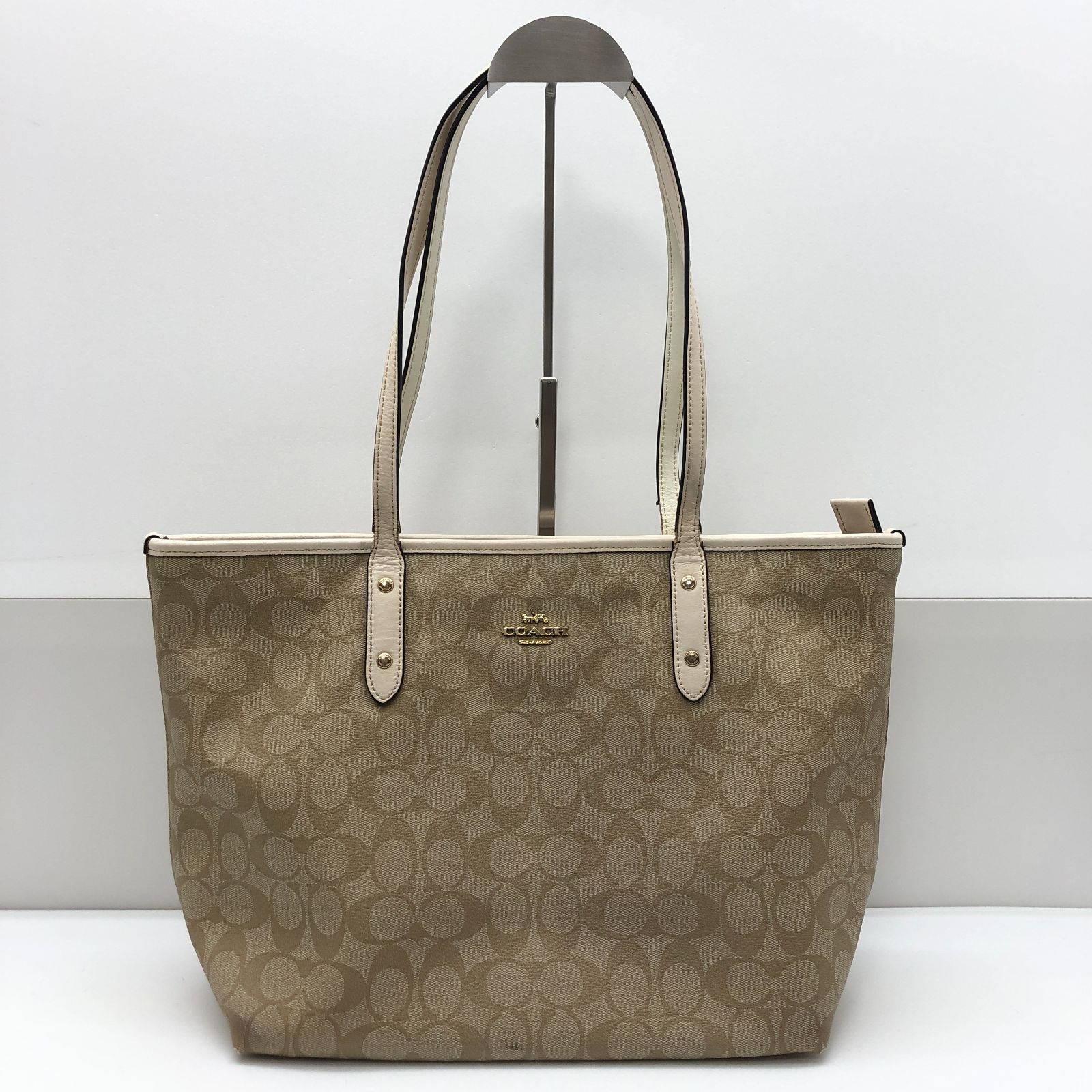COACH(コーチ) ⁄ モリー・トート_ベージュ⁄レザー⁄PNK | 中古品の販売 
