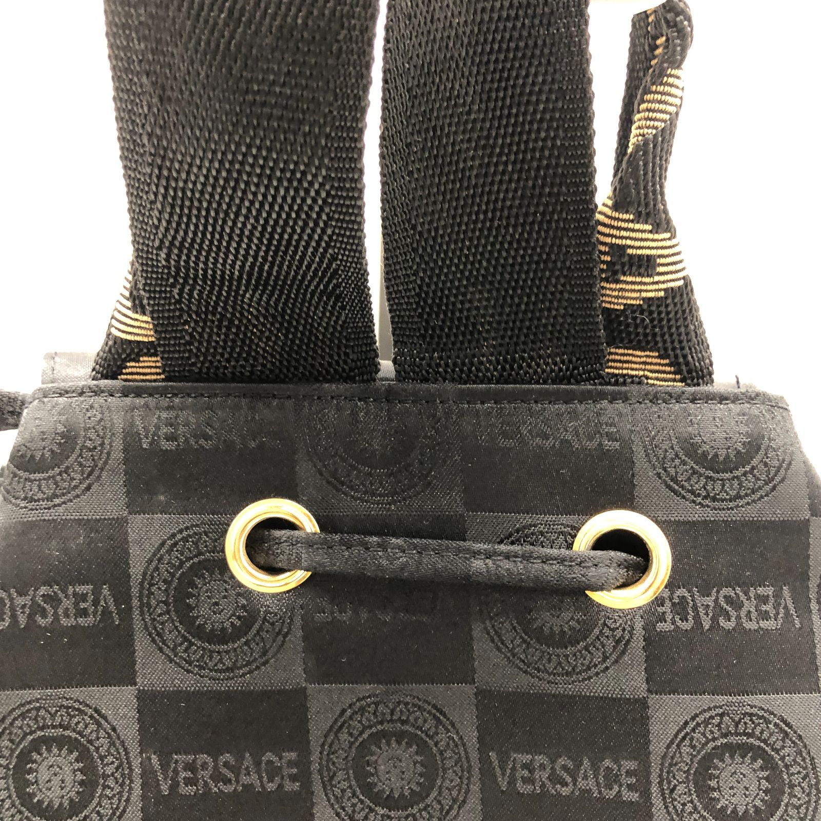 VERSACE ヴェルサーチ リュック ブラック ナイロン メデューサ SGKY26 