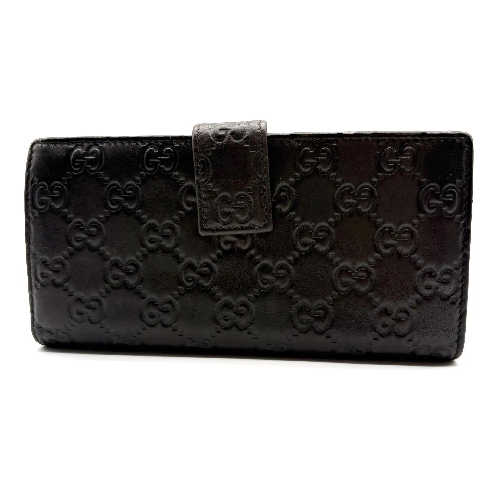 美品✨】GUCCI グッチ グッチシマ 長財布 型番233112 ダークブラウン