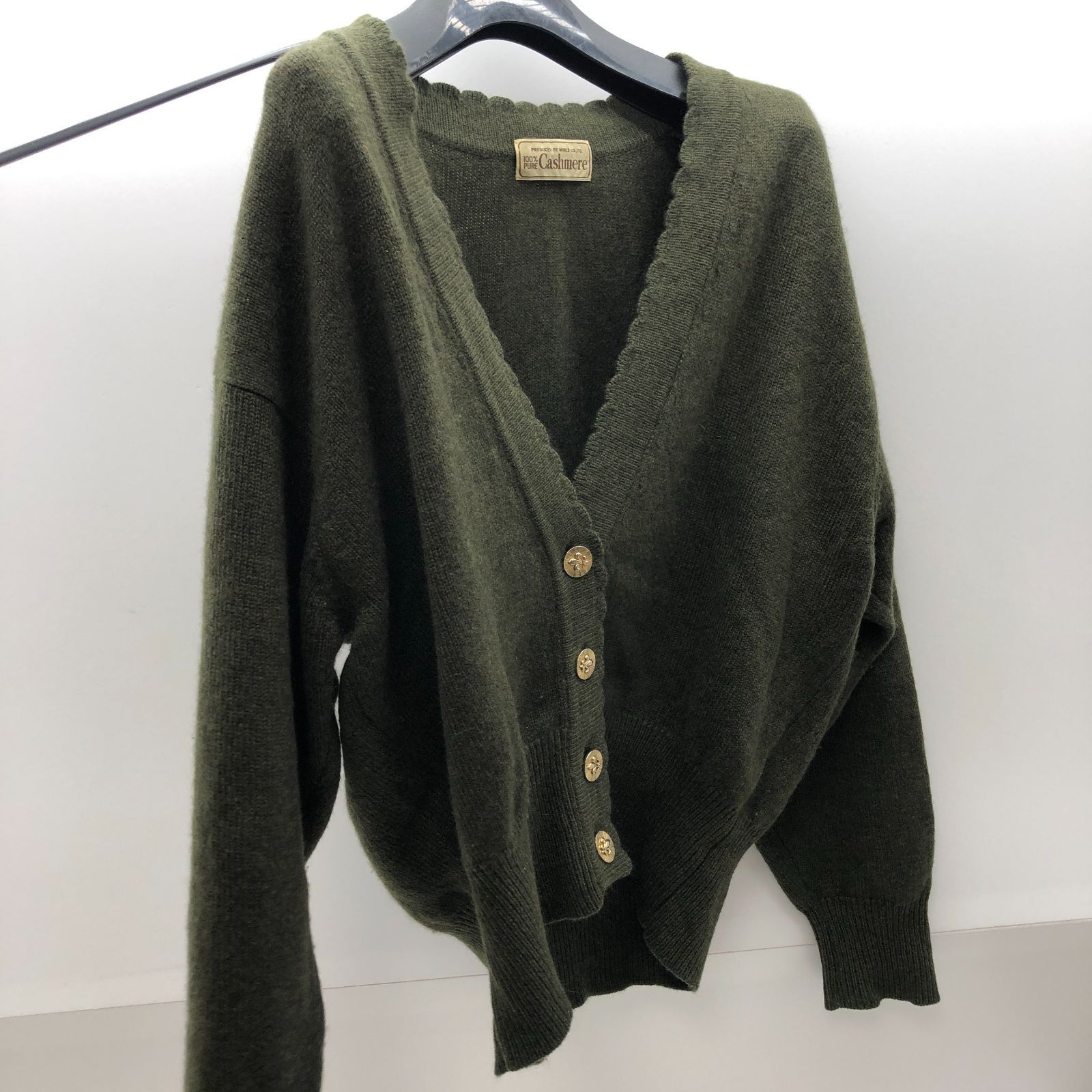 激レア・完売品】BR ダークグリーン カーディガン カシミヤ100% 【公式 