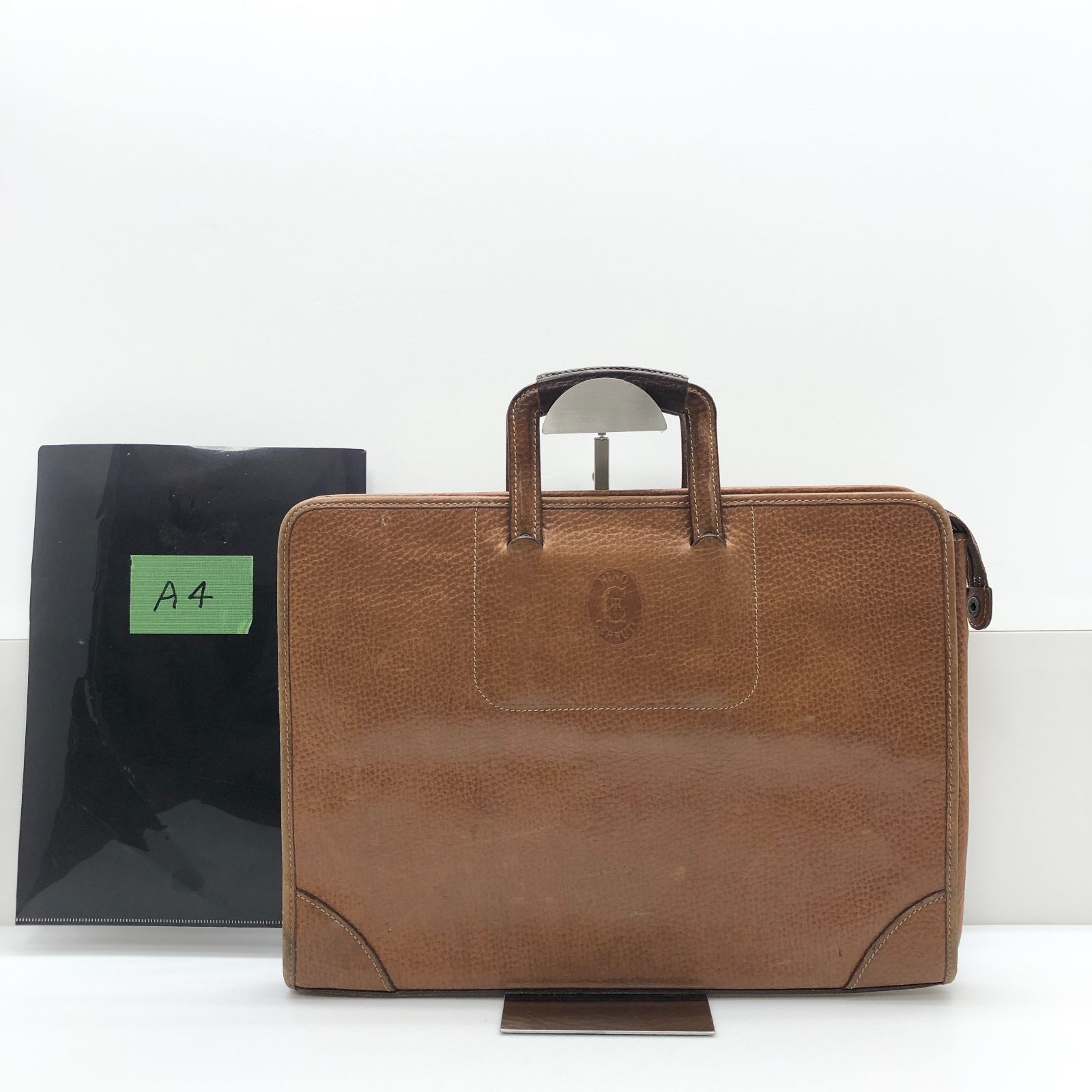 NINO CERRUTI レザー ビジネスバッグ ブラウン キャメル 