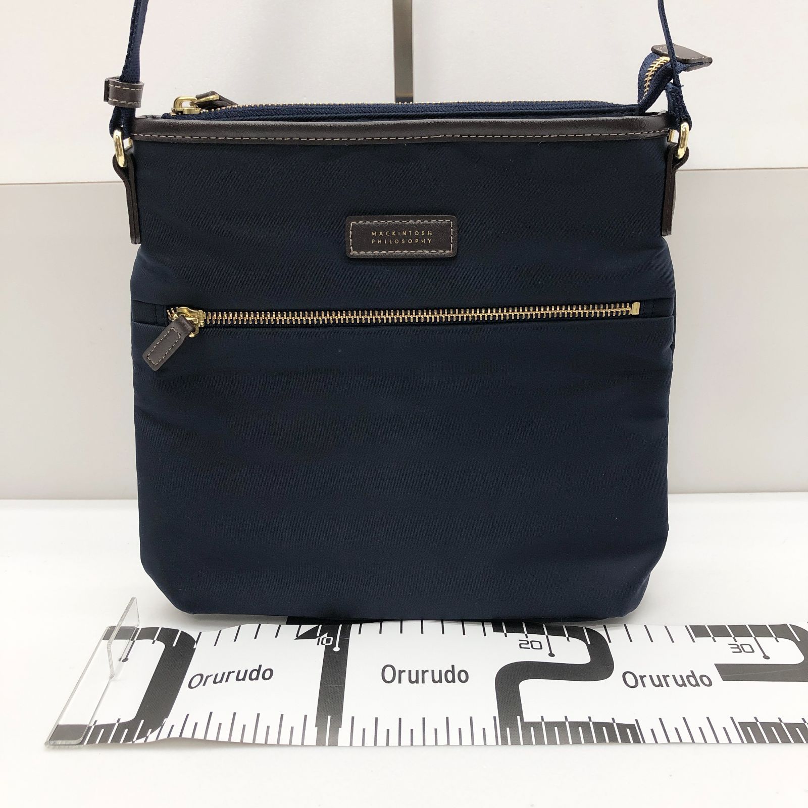 美品】 MACKINTOSH PHILOSOPHY ショルダーバッグ サコッシュ ネイビー 