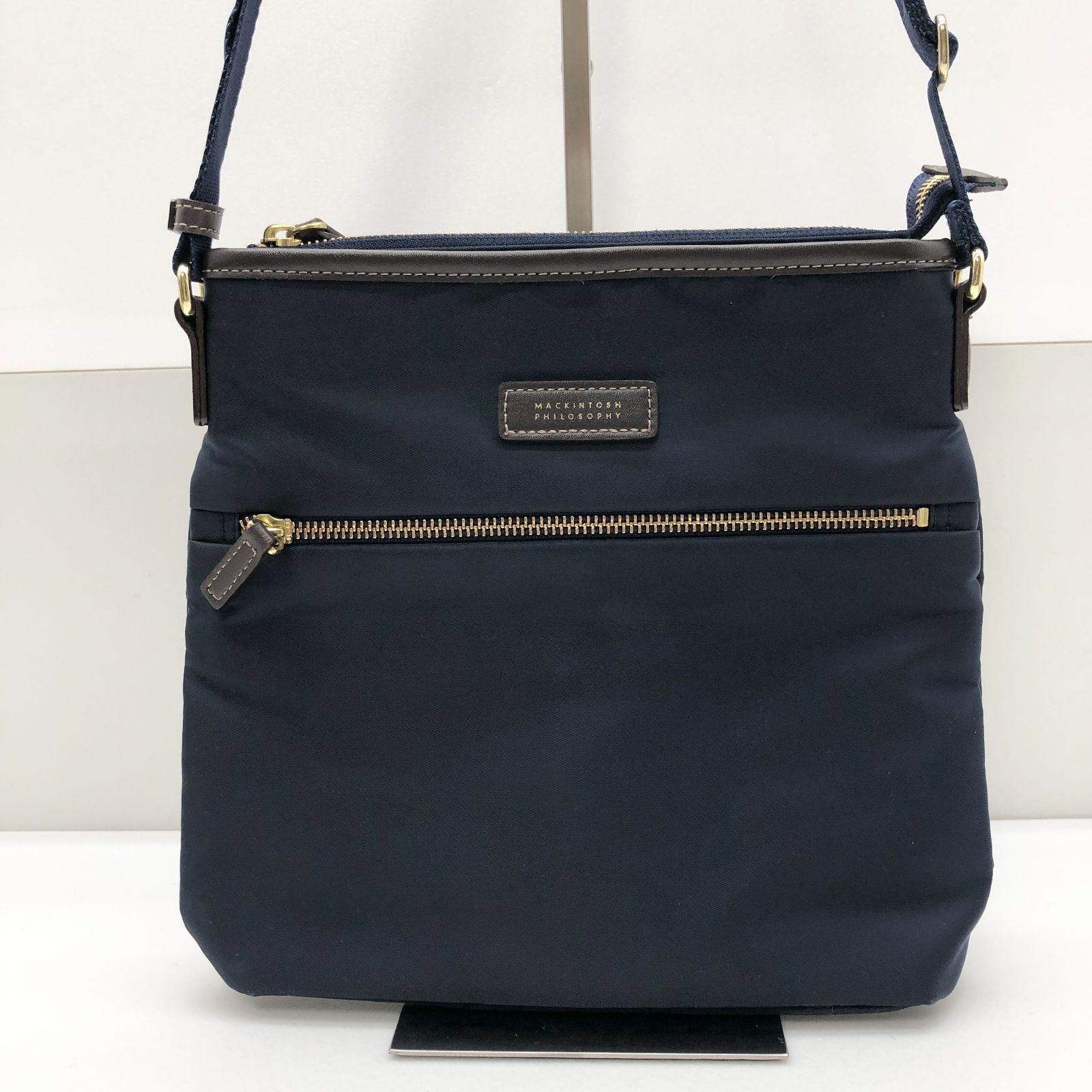 美品】 MACKINTOSH PHILOSOPHY ショルダーバッグ サコッシュ ネイビー 