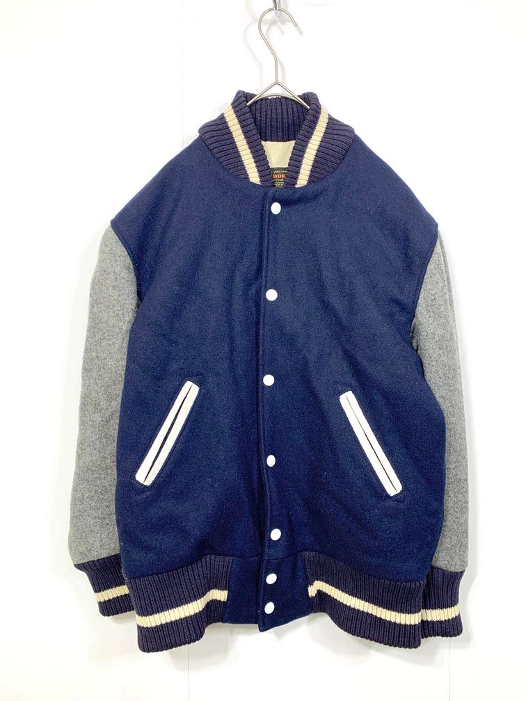 SKOOKUM USA製 34 SKOOKUM スクーカム USA製 スタジャン ジャケット size34/紺×グレー