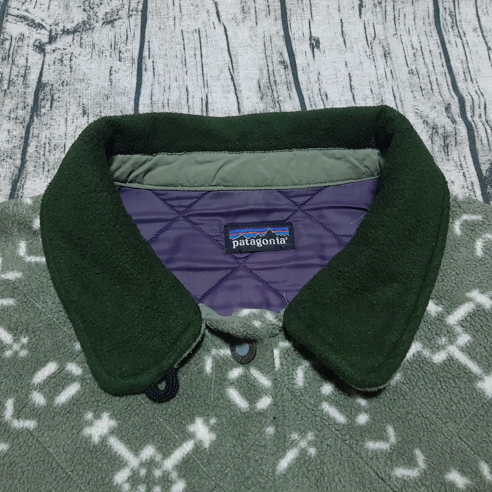 patagonia シンチラシャーリングコート 総柄 雪柄 パタゴニア 